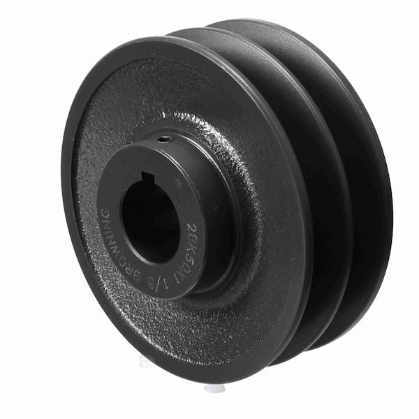 2 Groove Cast Iron Fhp - Finished Bore Sheave, 2BK50X 1 1/8